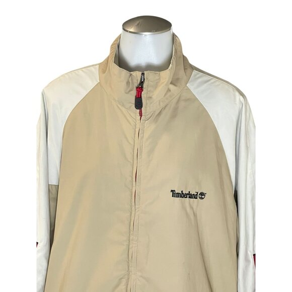 Timberland.Men Weathergear Beige/Red Colorblock Jacket Size L - Picture 9 of 14